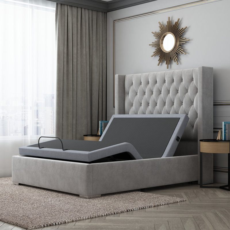 White Noise 15.5'' Massaging Zero Gravity Adjustable Bed with Wireless